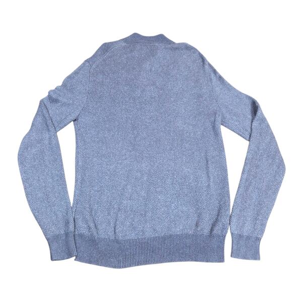 Vtg Polo Ralph Lauren Men's Quarter Button Pullover Sweater Tussah Silk‎ Blue XL - Picture 3 of 10